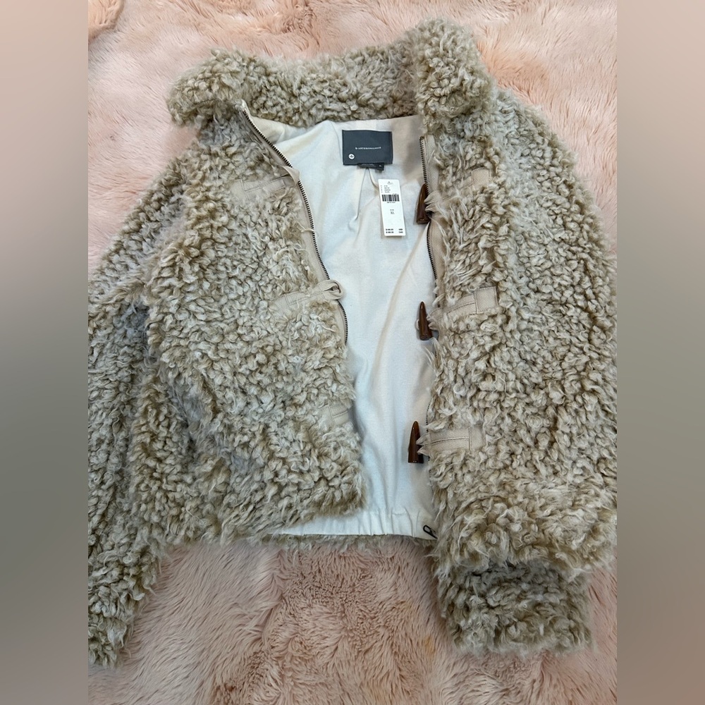 Anthropologie Brenna Faux Fur Sherpa Teddy Coat NWT XL - Picture 15 of 15